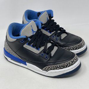 Nike Air Jordan 3 Sport Blue Youth Size 5 Y (RETRO) (PRE-OWNED)